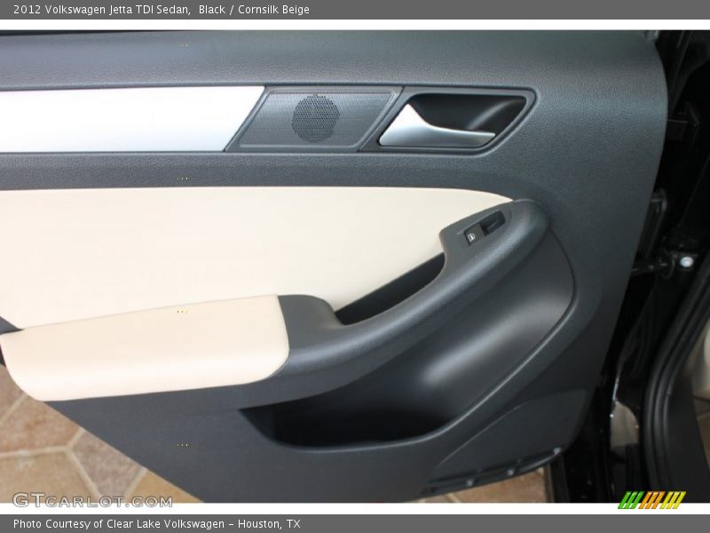 Black / Cornsilk Beige 2012 Volkswagen Jetta TDI Sedan