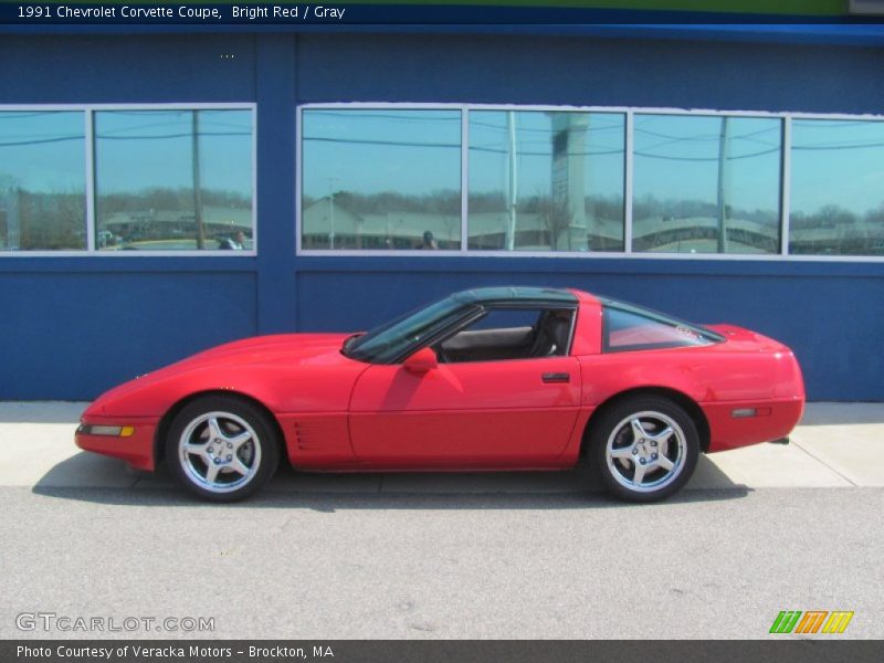 Bright Red / Gray 1991 Chevrolet Corvette Coupe