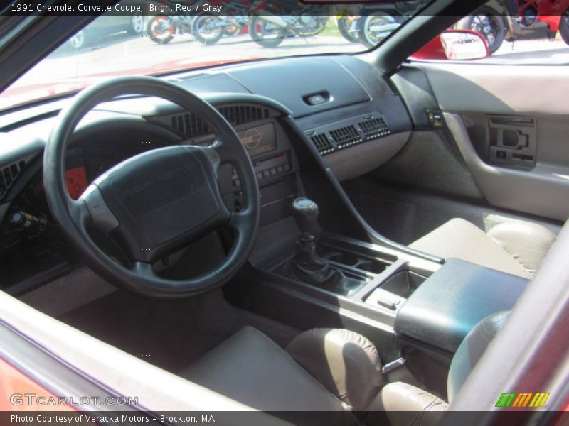 Bright Red / Gray 1991 Chevrolet Corvette Coupe