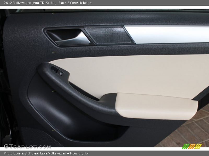 Black / Cornsilk Beige 2012 Volkswagen Jetta TDI Sedan