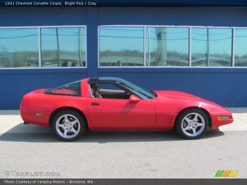 Bright Red / Gray 1991 Chevrolet Corvette Coupe