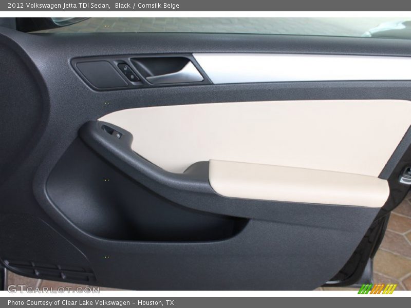 Black / Cornsilk Beige 2012 Volkswagen Jetta TDI Sedan