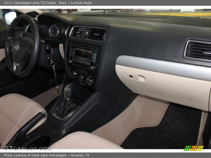 Black / Cornsilk Beige 2012 Volkswagen Jetta TDI Sedan