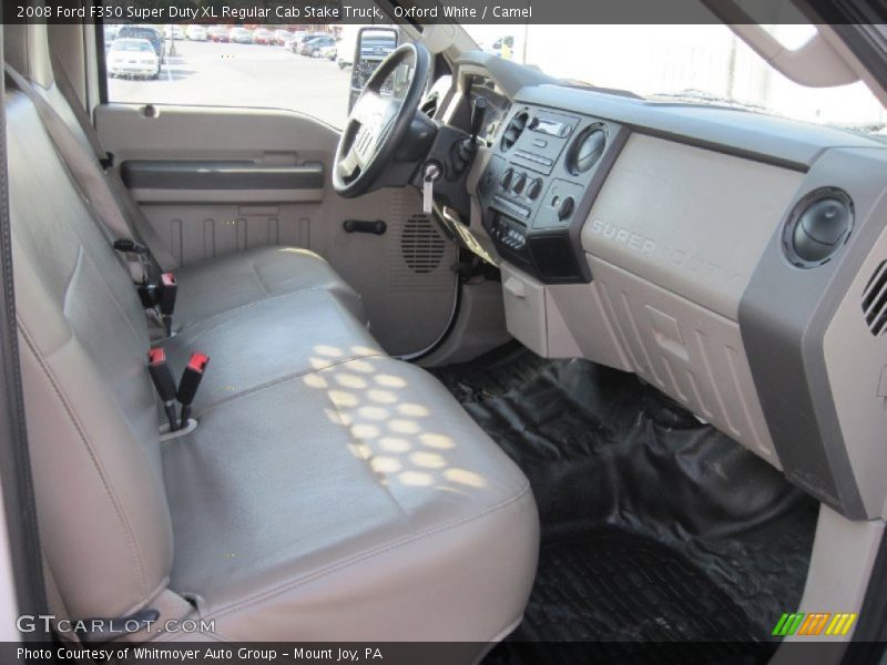  2008 F350 Super Duty XL Regular Cab Stake Truck Camel Interior