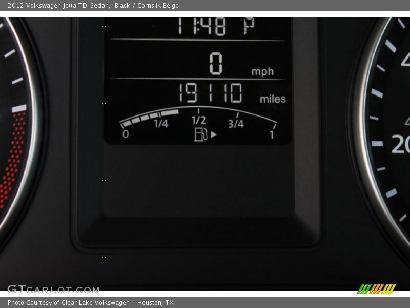 Black / Cornsilk Beige 2012 Volkswagen Jetta TDI Sedan