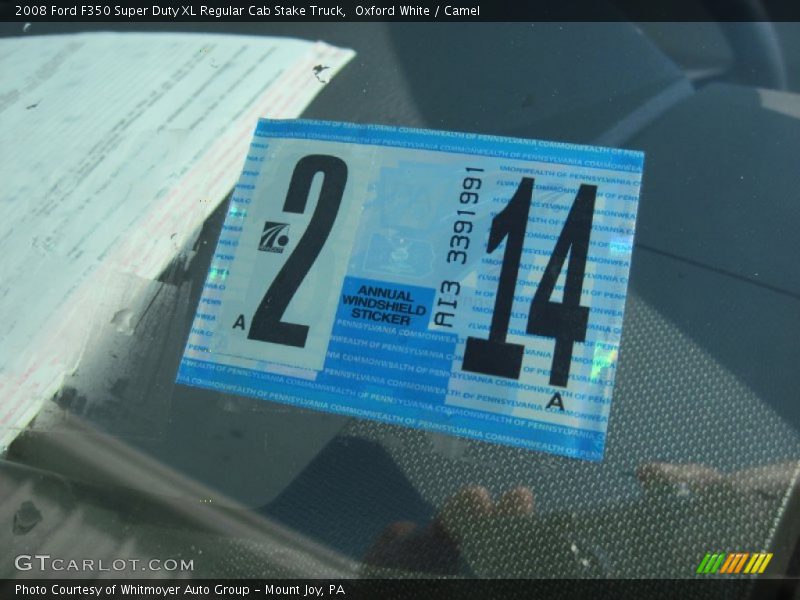 Oxford White / Camel 2008 Ford F350 Super Duty XL Regular Cab Stake Truck