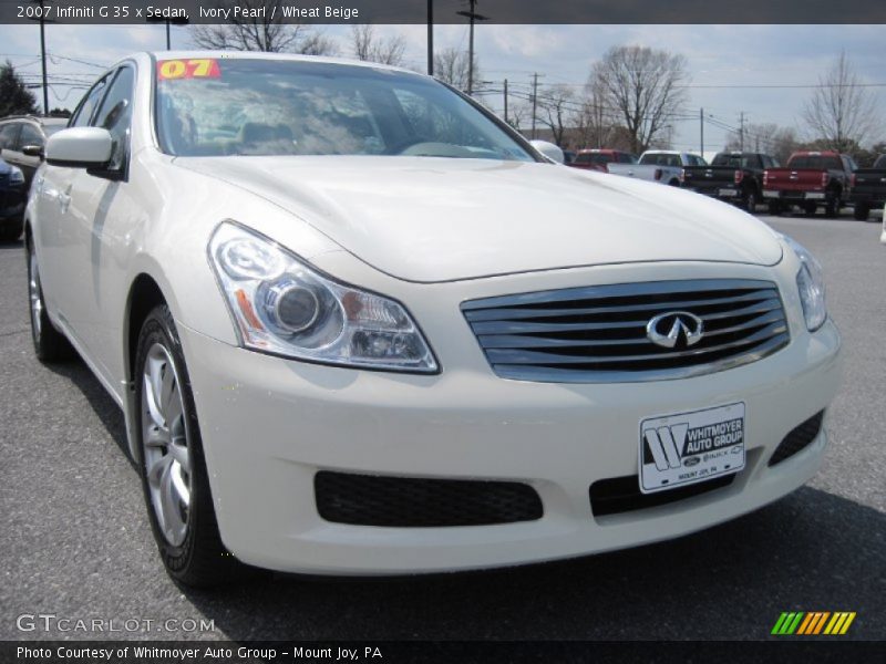 Ivory Pearl / Wheat Beige 2007 Infiniti G 35 x Sedan