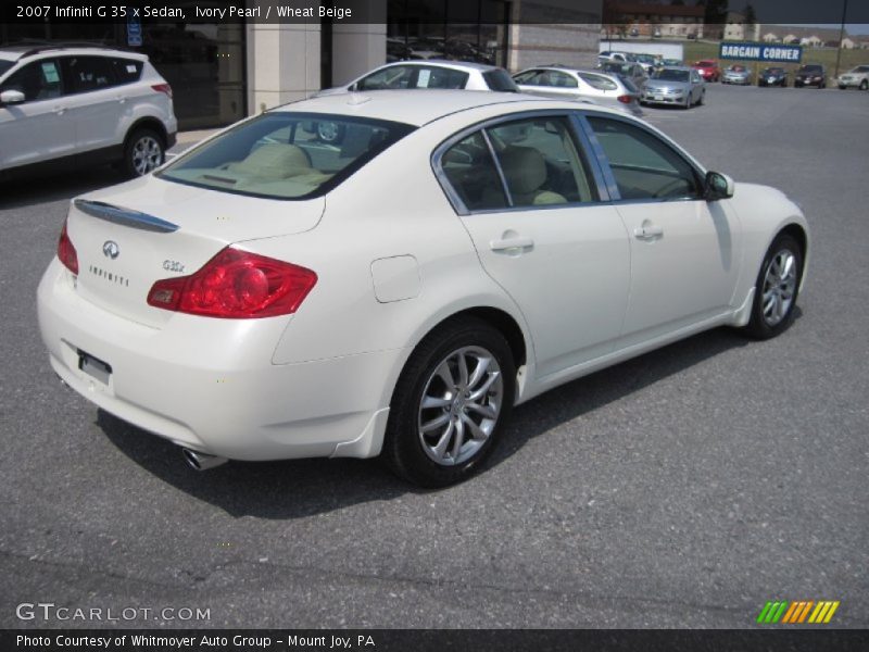 Ivory Pearl / Wheat Beige 2007 Infiniti G 35 x Sedan