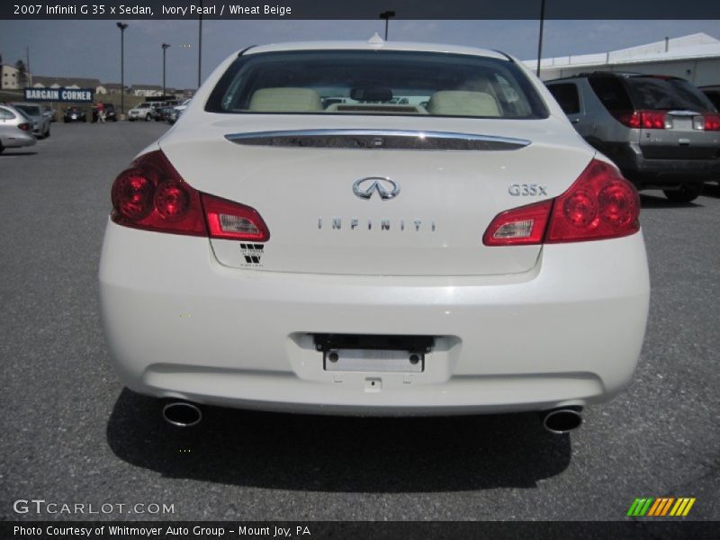 Ivory Pearl / Wheat Beige 2007 Infiniti G 35 x Sedan