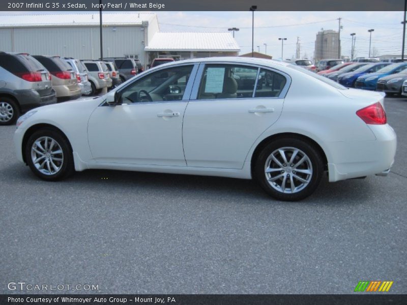 Ivory Pearl / Wheat Beige 2007 Infiniti G 35 x Sedan