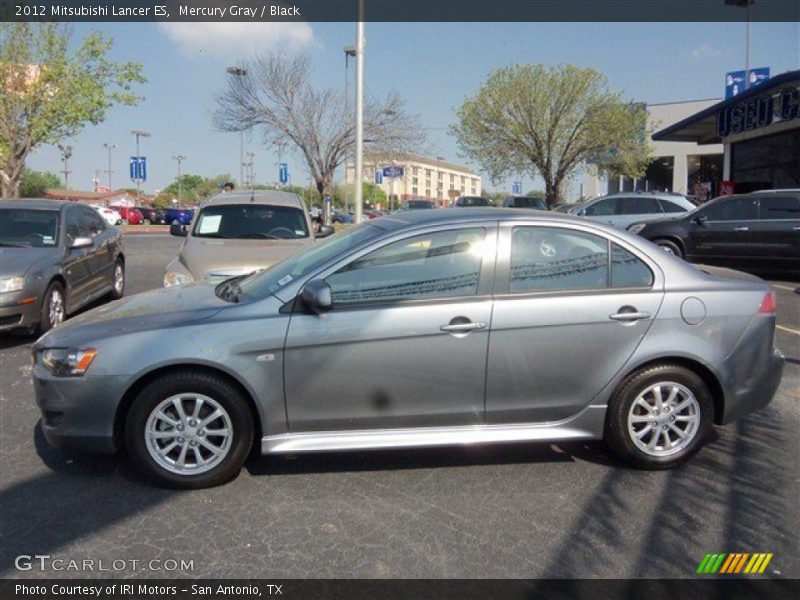Mercury Gray / Black 2012 Mitsubishi Lancer ES