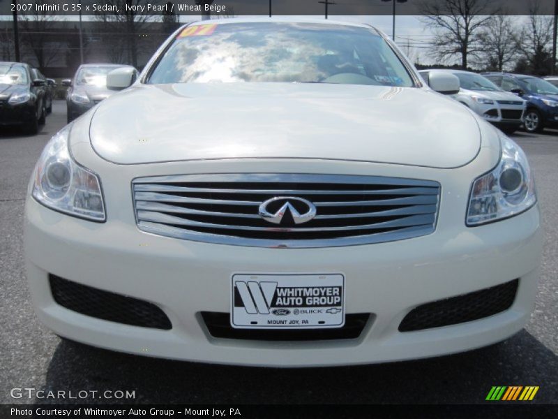 Ivory Pearl / Wheat Beige 2007 Infiniti G 35 x Sedan