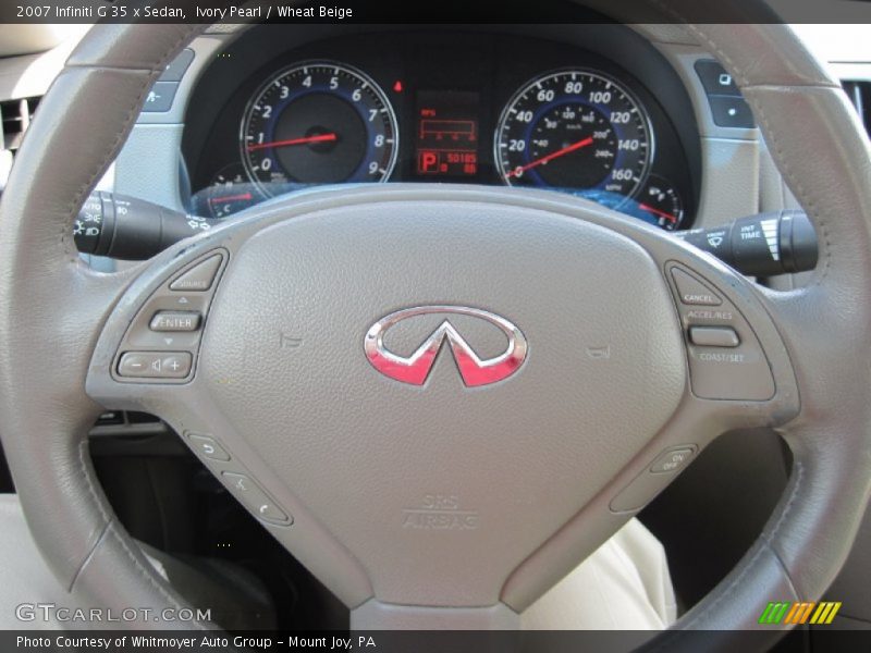 Ivory Pearl / Wheat Beige 2007 Infiniti G 35 x Sedan