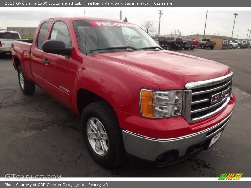 Fire Red / Very Dark Cashmere/Light Cashmere 2012 GMC Sierra 1500 SLE Extended Cab