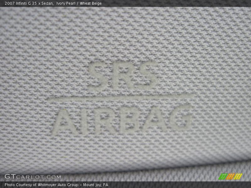 Ivory Pearl / Wheat Beige 2007 Infiniti G 35 x Sedan