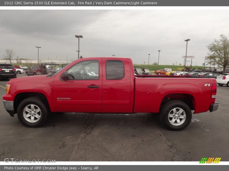 Fire Red / Very Dark Cashmere/Light Cashmere 2012 GMC Sierra 1500 SLE Extended Cab