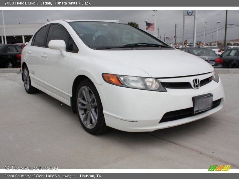 Taffeta White / Black 2008 Honda Civic Si Sedan