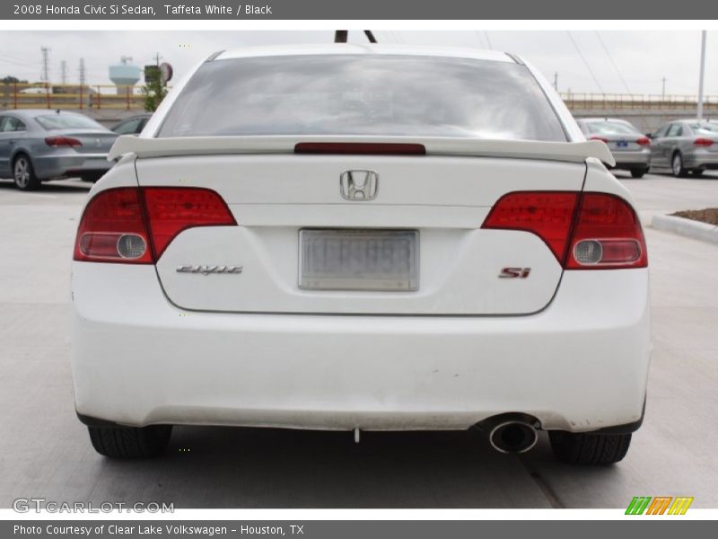 Taffeta White / Black 2008 Honda Civic Si Sedan