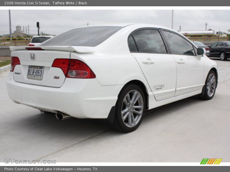 Taffeta White / Black 2008 Honda Civic Si Sedan