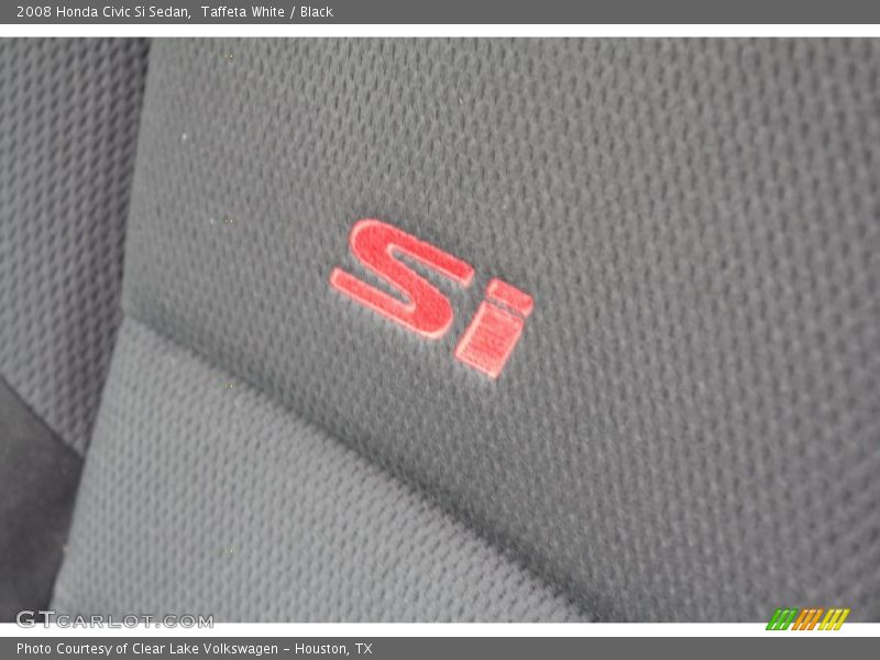 Taffeta White / Black 2008 Honda Civic Si Sedan