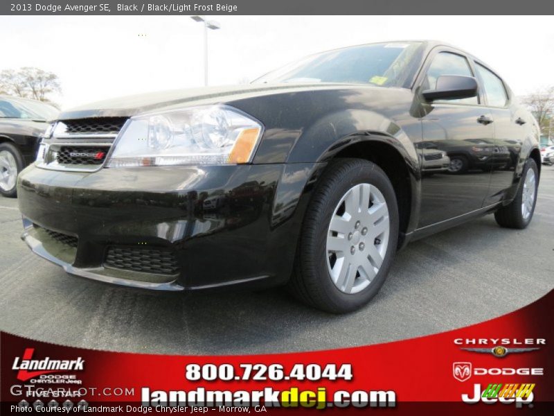 Black / Black/Light Frost Beige 2013 Dodge Avenger SE
