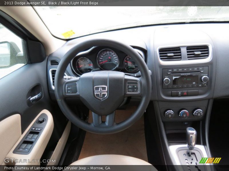 Black / Black/Light Frost Beige 2013 Dodge Avenger SE
