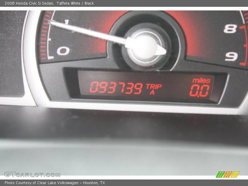 Taffeta White / Black 2008 Honda Civic Si Sedan