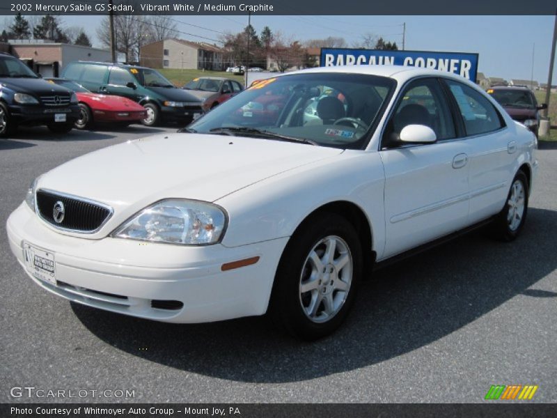 Vibrant White / Medium Graphite 2002 Mercury Sable GS Sedan