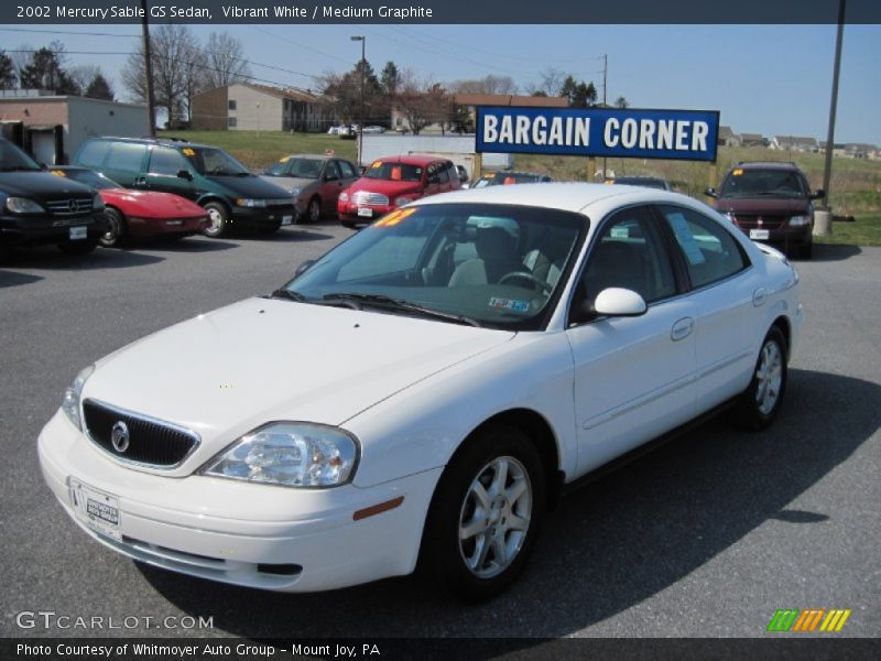 Vibrant White / Medium Graphite 2002 Mercury Sable GS Sedan