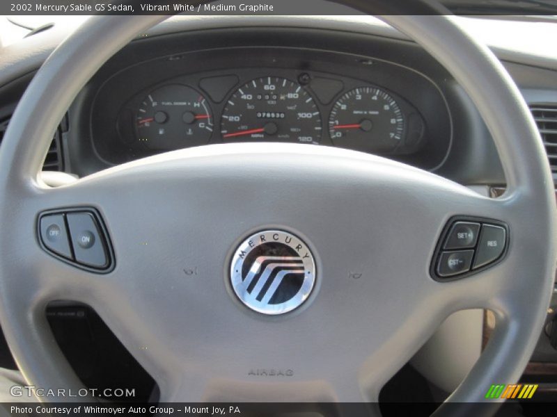 Vibrant White / Medium Graphite 2002 Mercury Sable GS Sedan