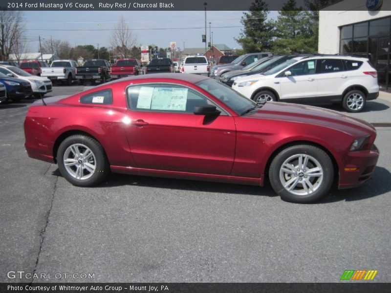 Ruby Red / Charcoal Black 2014 Ford Mustang V6 Coupe
