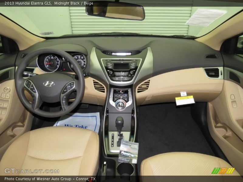 Midnight Black / Beige 2013 Hyundai Elantra GLS