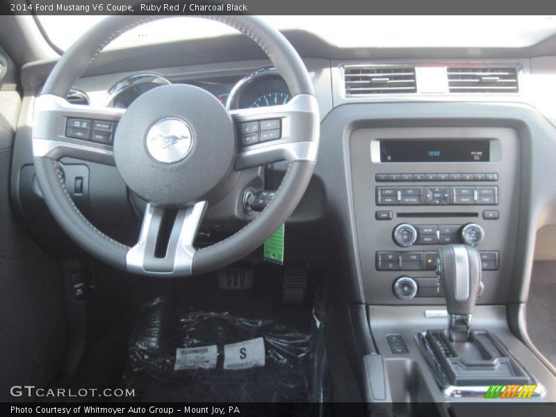 Ruby Red / Charcoal Black 2014 Ford Mustang V6 Coupe