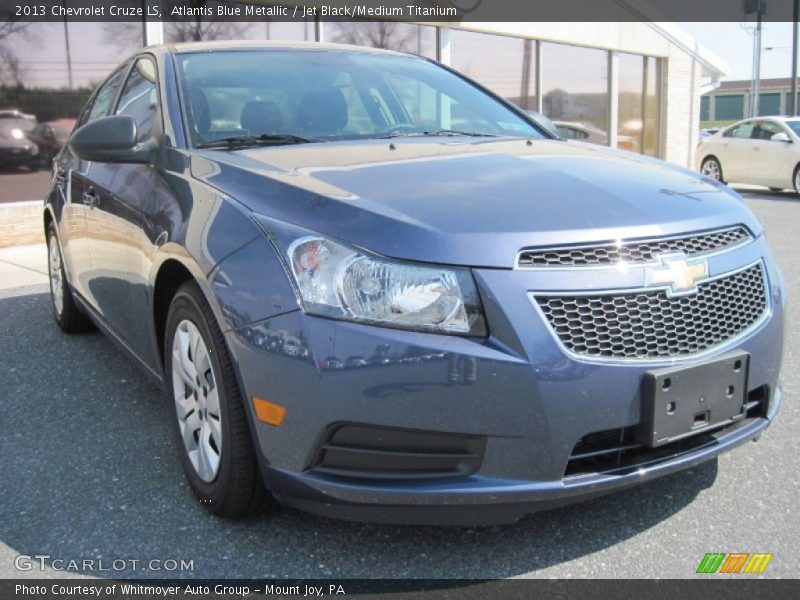 Atlantis Blue Metallic / Jet Black/Medium Titanium 2013 Chevrolet Cruze LS