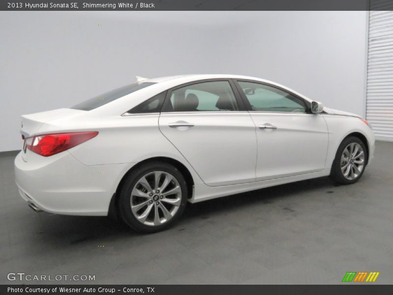 Shimmering White / Black 2013 Hyundai Sonata SE