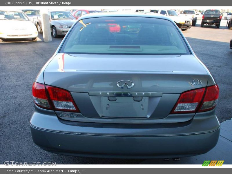 Brilliant Silver / Beige 2003 Infiniti I 35