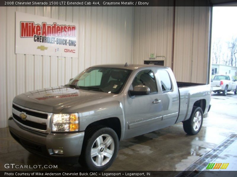 Graystone Metallic / Ebony 2008 Chevrolet Silverado 1500 LTZ Extended Cab 4x4