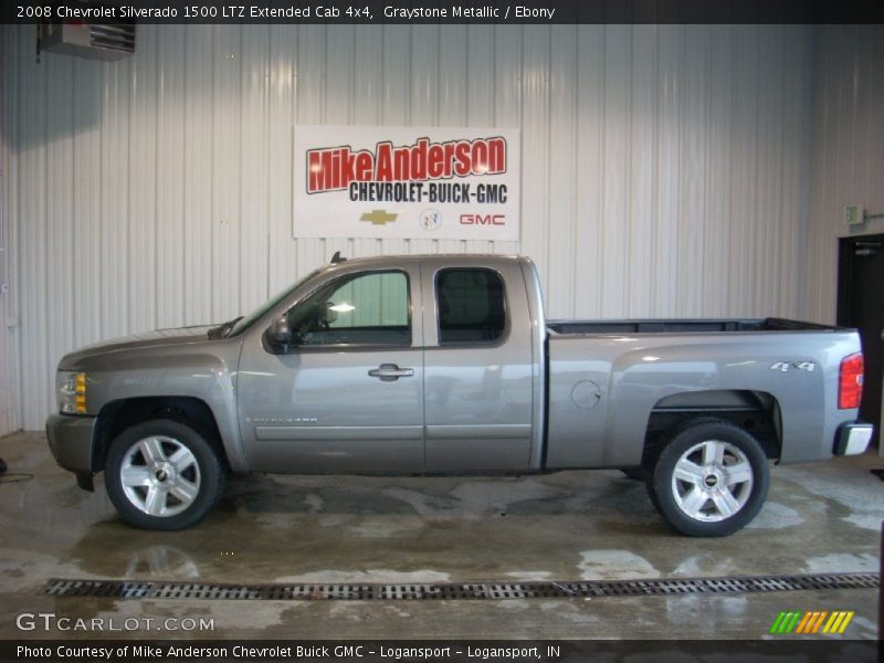Graystone Metallic / Ebony 2008 Chevrolet Silverado 1500 LTZ Extended Cab 4x4