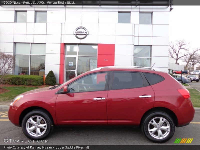 Venom Red / Black 2010 Nissan Rogue SL AWD