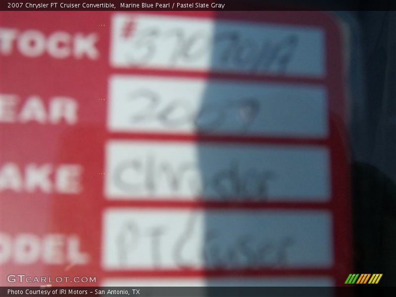 Marine Blue Pearl / Pastel Slate Gray 2007 Chrysler PT Cruiser Convertible