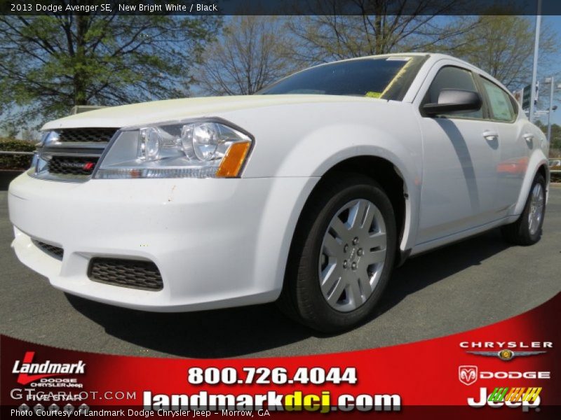 New Bright White / Black 2013 Dodge Avenger SE