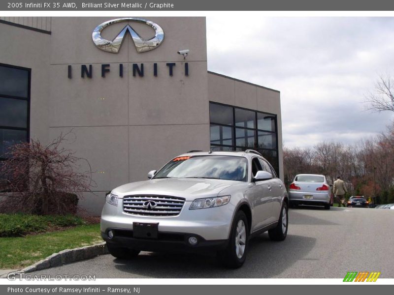Brilliant Silver Metallic / Graphite 2005 Infiniti FX 35 AWD