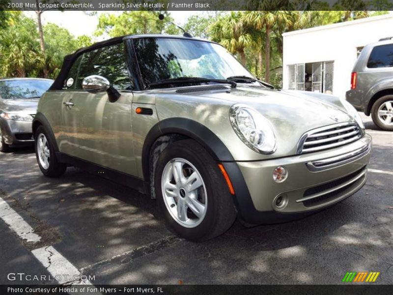 Sparkling Silver Metallic / Panther Black 2008 Mini Cooper Convertible