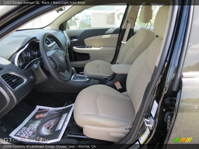 Black / Black/Light Frost Beige 2013 Dodge Avenger SE