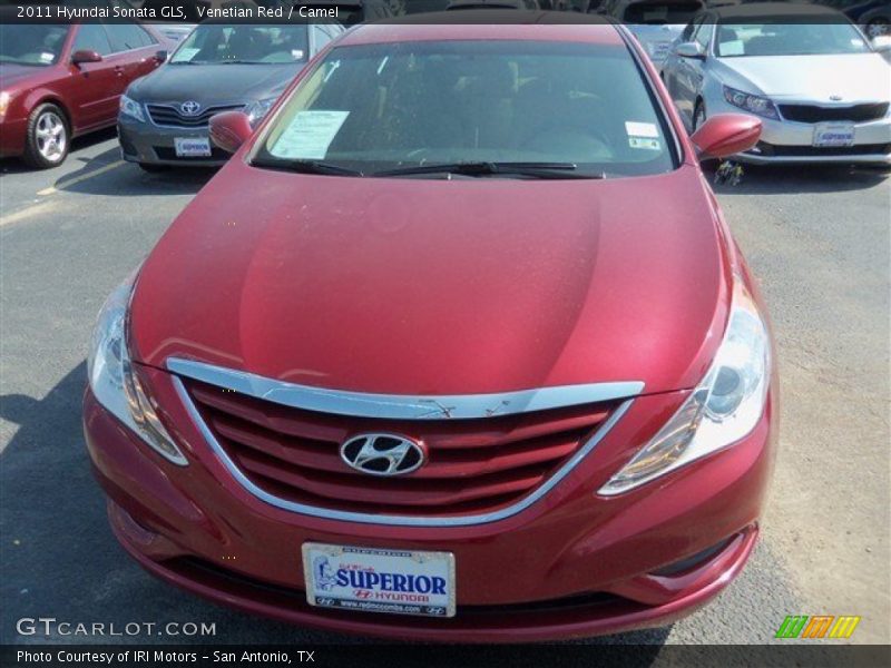 Venetian Red / Camel 2011 Hyundai Sonata GLS