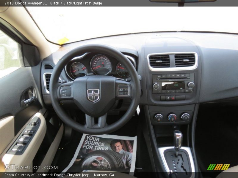 Black / Black/Light Frost Beige 2013 Dodge Avenger SE