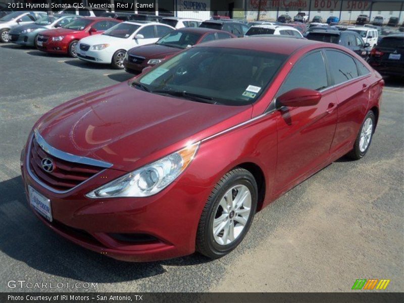 Venetian Red / Camel 2011 Hyundai Sonata GLS