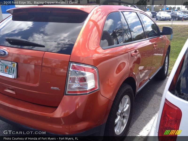 Blazing Copper Metallic / Camel 2008 Ford Edge SEL