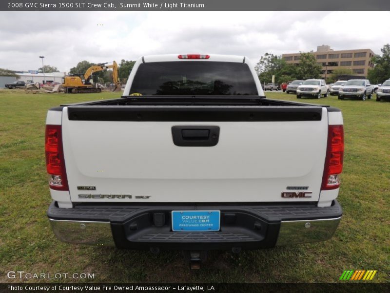 Summit White / Light Titanium 2008 GMC Sierra 1500 SLT Crew Cab