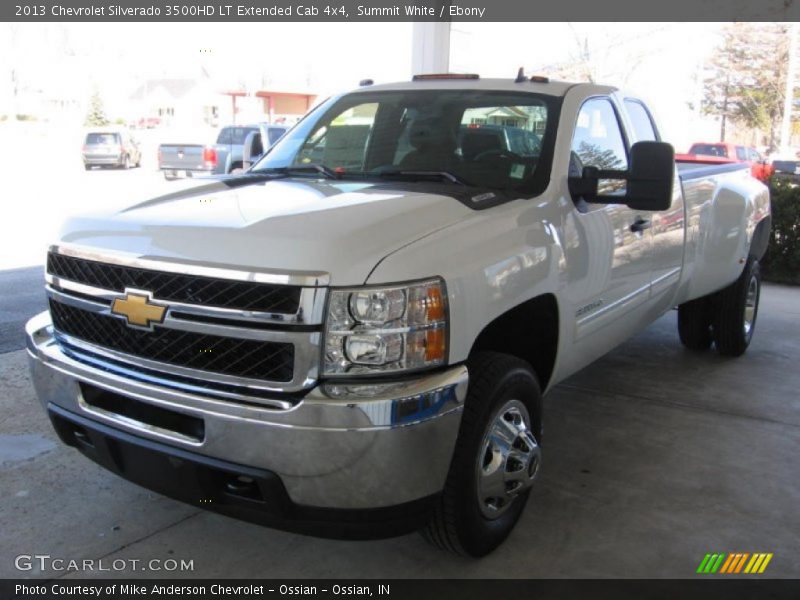 Summit White / Ebony 2013 Chevrolet Silverado 3500HD LT Extended Cab 4x4